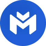 Mavia Circle White Icon Blue Background.webp Mavia Circle White Icon Blue Background.webp