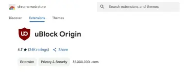 ublock origin chrome extension.webp