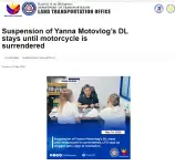 suspension-of-yanna-motovlogs-dl-stays-until-motorcycle-is-surrendered p1.webp