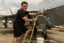 20250629_1340_Washing Fighter Jet_remix_01jyx34ygke8zackka5taysa7w.webp