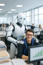 20250629_1352_Proactive Robot in Office_remix_01jyx3se5mefsr7cxaeyjwqcbn.webp
