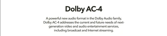 Dolby AC-4 Dolby AC-4