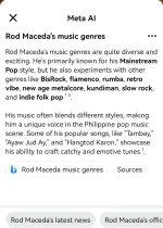 Rod Maceda Music Genre AI Information.webp