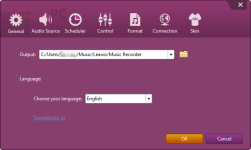 Leawo Music Recorder Settings Screenshot Leawo Music Recorder Settings Screenshot