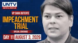 LIVE: Impeachment Trial of Vice President Sara Duterte | DAY 11 – August 3, 2026