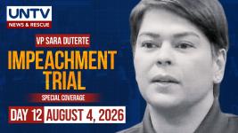 LIVE: Impeachment Trial of Vice President Sara Duterte, Day 12 – August 4, 2026