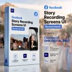 Facebook Story Recording Screens UI.webp