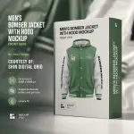 Men's Bomber Jacket with Hood Mockup.webp