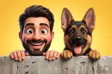 Cute-3D-Cartoon-Man-and-German-Shepherd-Puppy-Peekaboo-Art.webp