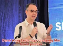 There's a strange painting of House lawmakers behind Cayetano.webp