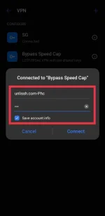 input the unlissh username and password.webp