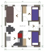 25sqm. 2 bed rooms house design6.webp