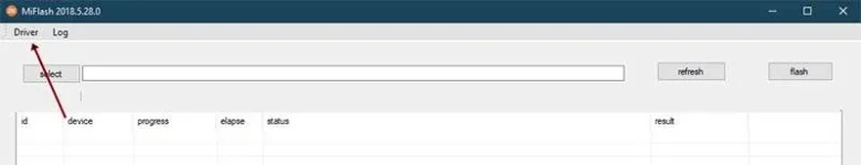 Click-on-the-Driver-option-in-the-MiFlash-Tool.webp