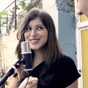 Pretty Russian girl sings "Kahit Maputi Na Ang Buhok Ko" w/David DiMuzio