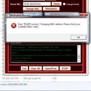 telnet error