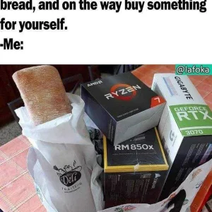 Take the card, go buy the bread.......