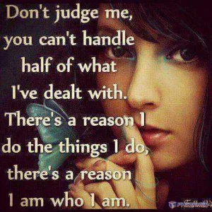 Don't judge me
