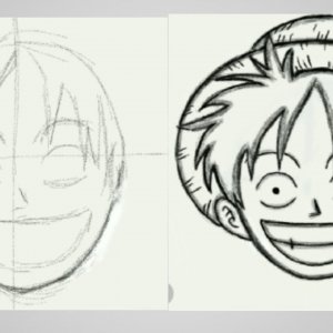 I Draw Luffy For The First Time? Not Bad? Amateur Drawing- One Piece