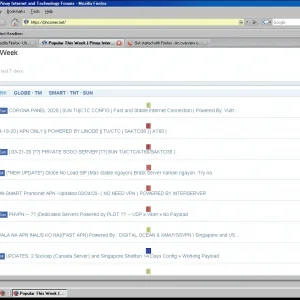 Phcorner on Windows 98 and Firefox 2.0.0.20